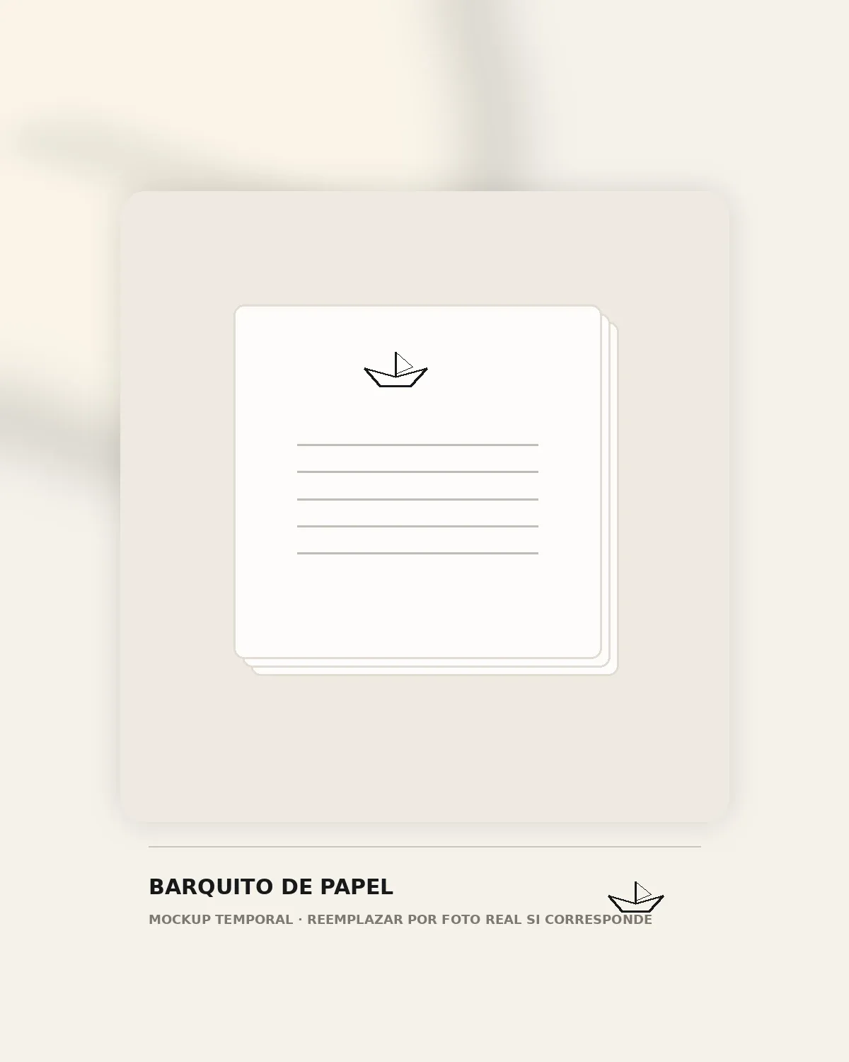Block de notas — Barquito de Papel