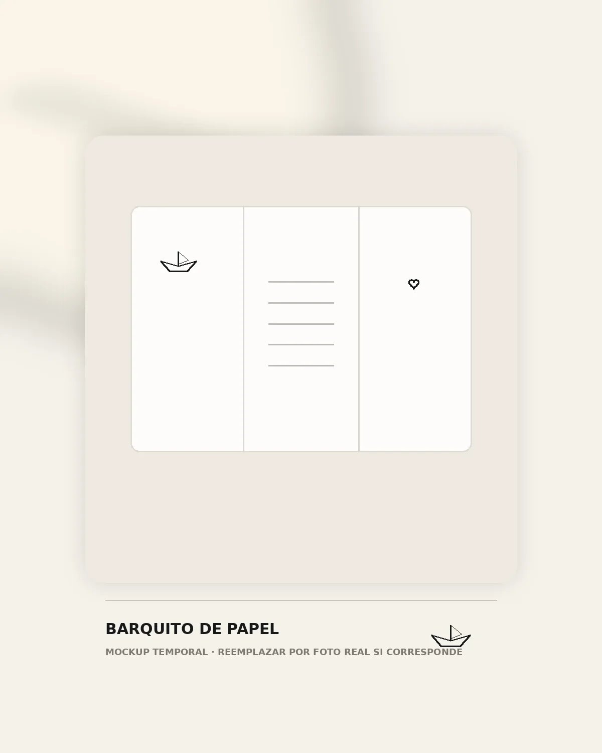 Folletos — Barquito de Papel