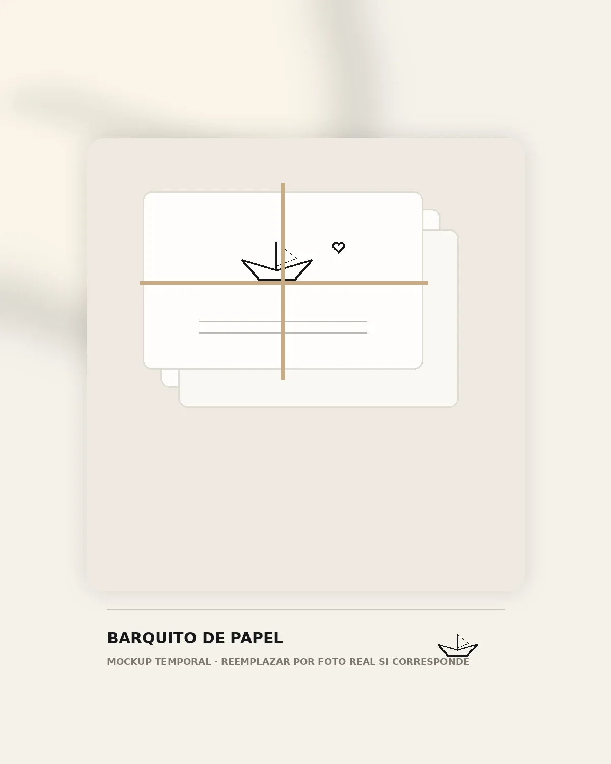 Tarjetas para regalo — Barquito de Papel