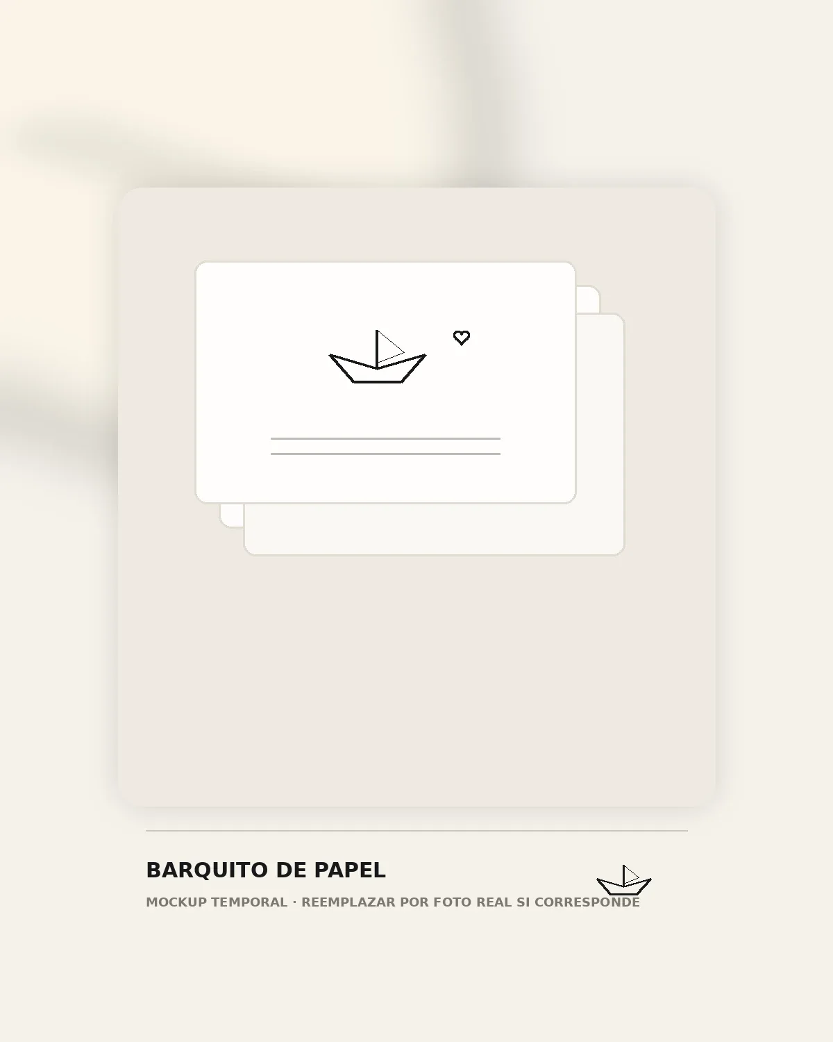 Tarjetas personales — Barquito de Papel